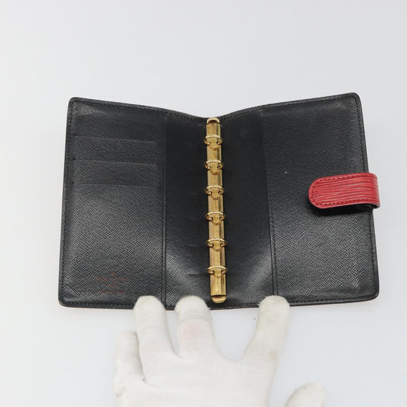 LOUIS VUITTON Epi Agenda PM Day Planner Cover Red R20057 LV Auth BA13494