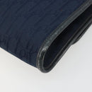 Christian Dior Trotter Canvas Chain Shoulder Bag Navy Gold Auth BA13497A-15