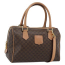 CELINE Macadam Canvas Hand Bag PVC Leather 2way Brown Gold Auth BA13498A-1