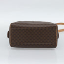 CELINE Macadam Canvas Hand Bag PVC Leather 2way Brown Gold Auth BA13498A-11