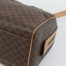 CELINE Macadam Canvas Hand Bag PVC Leather 2way Brown Gold Auth BA13498A-12