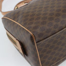 CELINE Macadam Canvas Hand Bag PVC Leather 2way Brown Gold Auth BA13498A-15