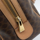 CELINE Macadam Canvas Hand Bag PVC Leather 2way Brown Gold Auth BA13498A-17