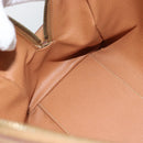 CELINE Macadam Canvas Hand Bag PVC Leather 2way Brown Gold Auth BA13498A-20
