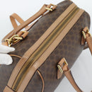 CELINE Macadam Canvas Hand Bag PVC Leather 2way Brown Gold Auth BA13498A-6