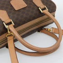 CELINE Macadam Canvas Hand Bag PVC Leather 2way Brown Gold Auth BA13498A-7