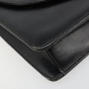 Christian Dior Shoulder Bag Leather Black Gold Auth BA13501-14