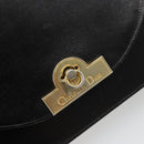Christian Dior Shoulder Bag Leather Black Gold Auth BA13501-17