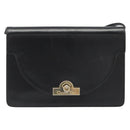 Christian Dior Shoulder Bag Leather Black Gold Auth BA13501-13