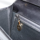 Christian Dior Shoulder Bag Leather Black Gold Auth BA13501-21