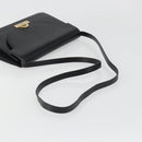 Christian Dior Shoulder Bag Leather Black Gold Auth BA13501-7