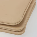 CELINE Trio Shoulder Bag Leather Beige Gold Auth BA13504V-15