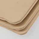 CELINE Trio Shoulder Bag Leather Beige Gold Auth BA13504V-16