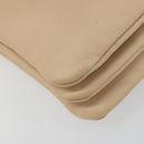 CELINE Trio Shoulder Bag Leather Beige Gold Auth BA13504V-18