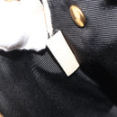 CELINE Trio Shoulder Bag Leather Beige Gold Auth BA13504V-11