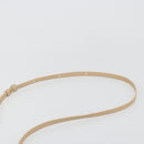 CELINE Trio Shoulder Bag Leather Beige Gold Auth BA13504V-14