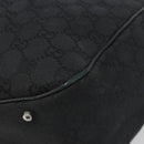 GUCCI GG Canvas Hand Bag Black Silver 113017 Auth BA13508-9