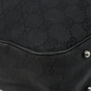 GUCCI GG Canvas Hand Bag Black Silver 113017 Auth BA13508-14