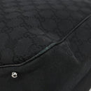GUCCI GG Canvas Hand Bag Black Silver 113017 Auth BA13508-15