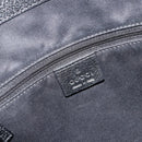GUCCI GG Canvas Hand Bag Black Silver 113017 Auth BA13508-17