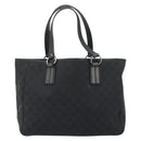 GUCCI GG Canvas Hand Bag Black Silver 113017 Auth BA13508-13