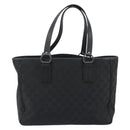 GUCCI GG Canvas Hand Bag Black Silver 113017 Auth BA13508-2
