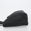 GUCCI GG Canvas Hand Bag Black Silver 113017 Auth BA13508-4