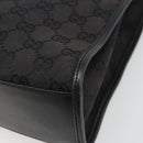 GUCCI GG Canvas Jackie Tote Bag Black Silver 002 1073 Auth BA13509A-16