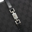 GUCCI GG Canvas Jackie Tote Bag Black Silver 002 1073 Auth BA13509A-17
