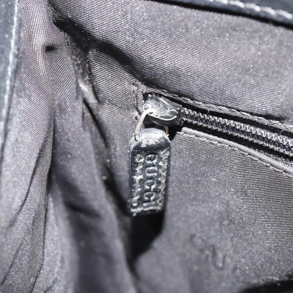 GUCCI GG Canvas Jackie Tote Bag Black Silver 002 1073 Auth BA13509A