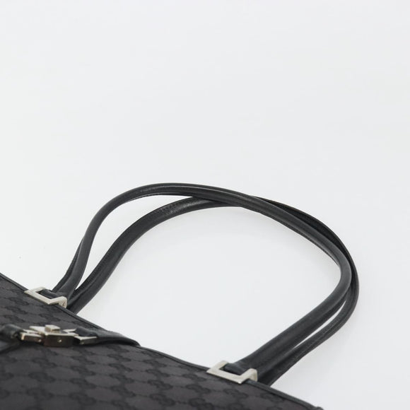 GUCCI GG Canvas Jackie Tote Bag Black Silver 002 1073 Auth BA13509A