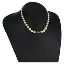 Christian Dior Necklace Pearl White Auth BA1350-1