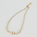 Christian Dior Necklace Pearl White Auth BA1350-7