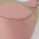 PRADA Hand Bag Canvas Beige Silver Auth BA13510A-15