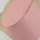 PRADA Hand Bag Canvas Beige Silver Auth BA13510A-16