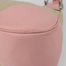 PRADA Hand Bag Canvas Beige Silver Auth BA13510A-17
