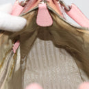 PRADA Hand Bag Canvas Beige Silver Auth BA13510A-22
