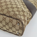 GUCCI GG Canvas Tote Bag Beige Silver Auth BA13511-9