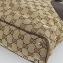 GUCCI GG Canvas Tote Bag Beige Silver Auth BA13511-15