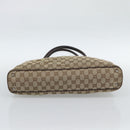 GUCCI GG Canvas Tote Bag Beige Silver Auth BA13511-5