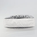 CHANEL La Pausa Chain Bag Patent leather White Silver CC Auth BA13516SAM-10