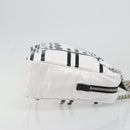 CHANEL La Pausa Chain Bag Patent leather White Silver CC Auth BA13516SAM-4