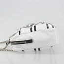 CHANEL La Pausa Chain Bag Patent leather White Silver CC Auth BA13516SAM-5