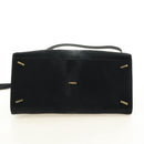 Salvatore Ferragamo Gancini Bag Harako leather 2way Black Gold Auth BA13517M-12