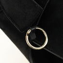 Salvatore Ferragamo Gancini Bag Harako leather 2way Black Gold Auth BA13517M-18
