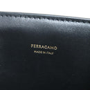 Salvatore Ferragamo Gancini Bag Harako leather 2way Black Gold Auth BA13517M-19