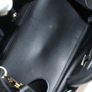 Salvatore Ferragamo Gancini Bag Harako leather 2way Black Gold Auth BA13517M-20