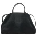 Salvatore Ferragamo Gancini Bag Harako leather 2way Black Gold Auth BA13517M-3