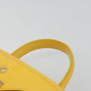 Gianni Versace Hand Bag Leather 2way Yellow Gold Auth BA13518-15