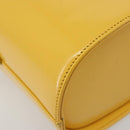Gianni Versace Hand Bag Leather 2way Yellow Gold Auth BA13518-18